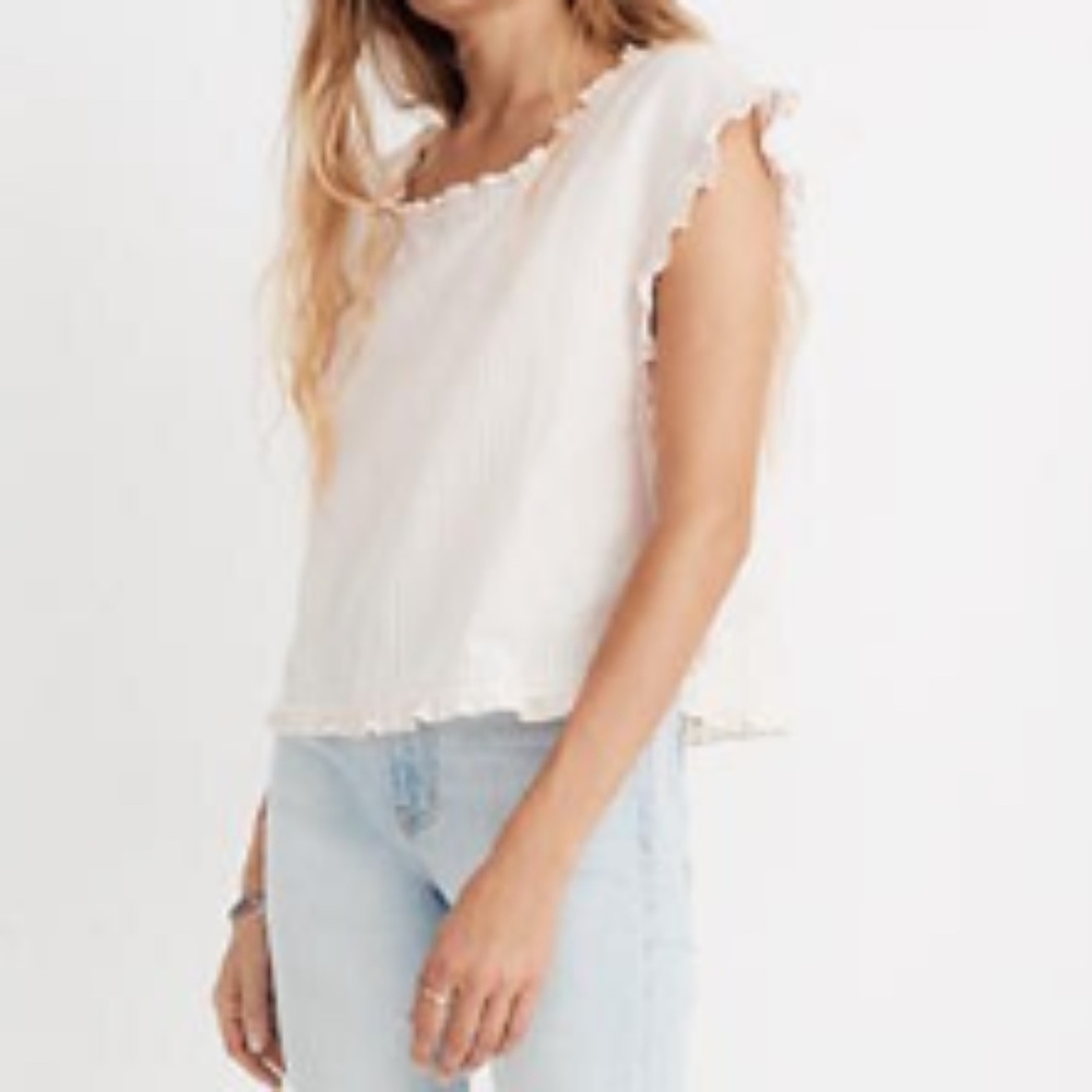 Madewell Ruffled Side-Tie Top